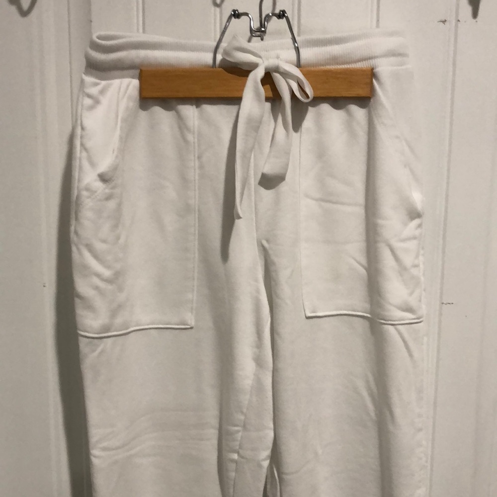 Banana Republic Factory French Terry Drawcord Jogger, Petite Small, White